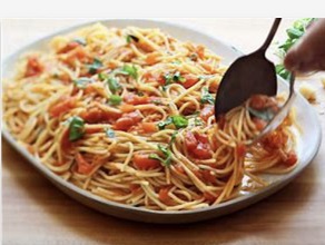 Simple fresh ingredients plus pasta equals summer paradise!