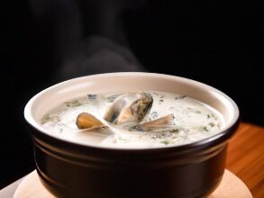 A simple chowder made with potatoes.